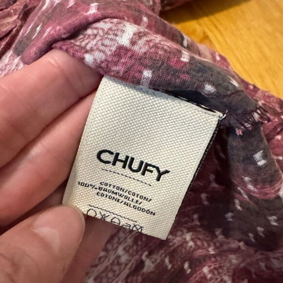 CHUFY Forever Patagonia Collection Eva Blouse Garnet Rose Women’s SIZE SMALL - Picture 10 of 12